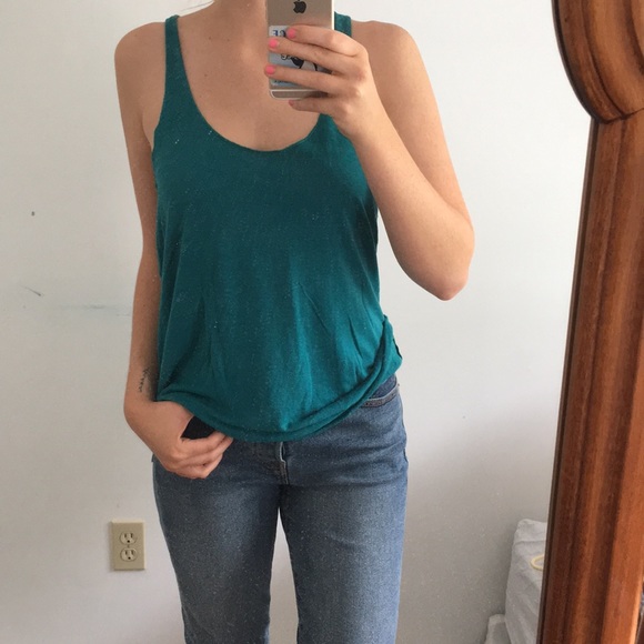 Simple Teal tank top - Picture 2 of 3